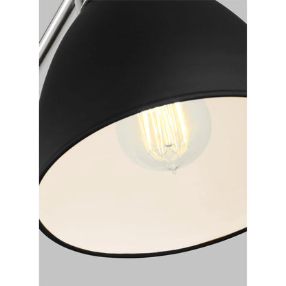 Wellfleet Dome Desk Lamp by Visual Comfort & Co. in matte white, polished nickel. Made from steel in a unique style.