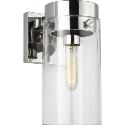 Garrett Sconce by Visual Comfort & Co. in polished nickel. Made from steel in a unique style.