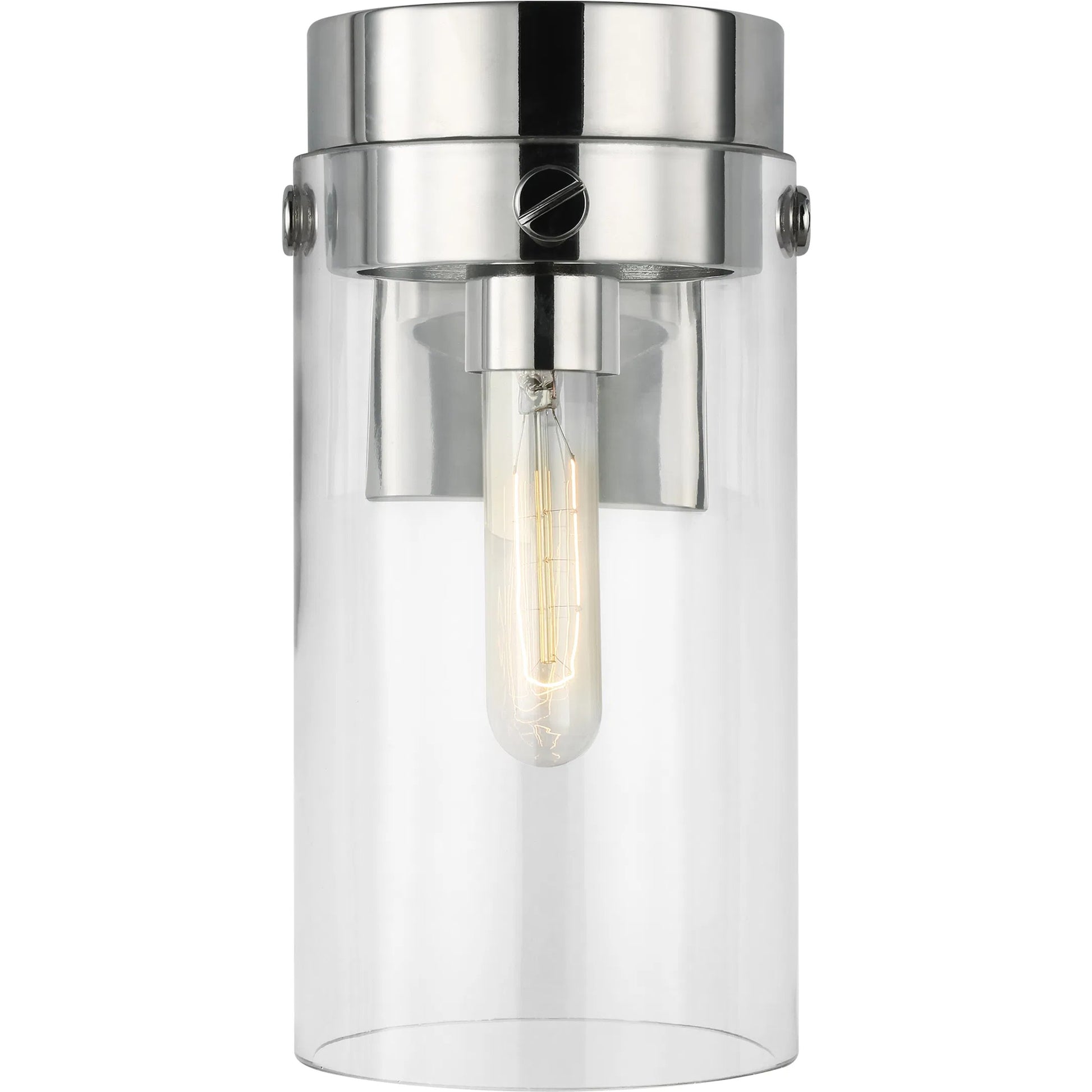 Garrett Sconce by Visual Comfort & Co. in polished nickel. Made from steel in a unique style.