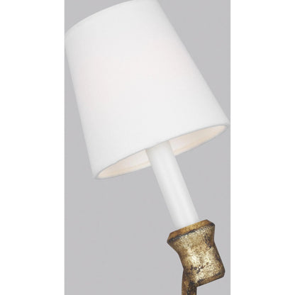 Westerly Sconce by Visual Comfort & Co. in antique gild. Made from steel in a unique style.