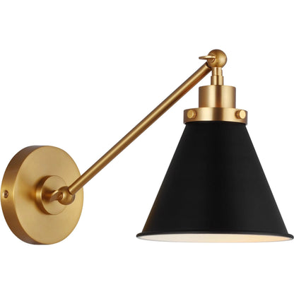 Wellfleet Single Arm Cone Task Sconce by Visual Comfort & Co.. Made from steel in a unique style.