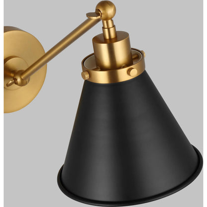 Wellfleet Single Arm Cone Task Sconce by Visual Comfort & Co.. Made from steel in a unique style.