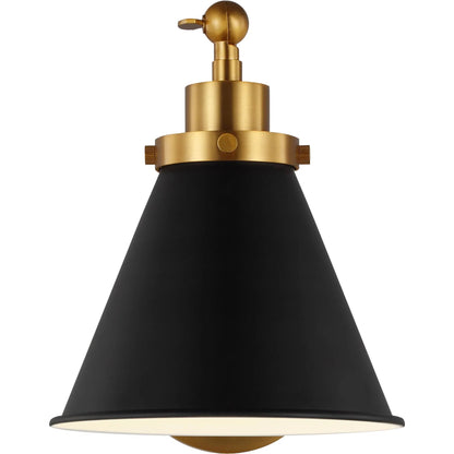 Wellfleet Single Arm Cone Task Sconce by Visual Comfort & Co.. Made from steel in a unique style.