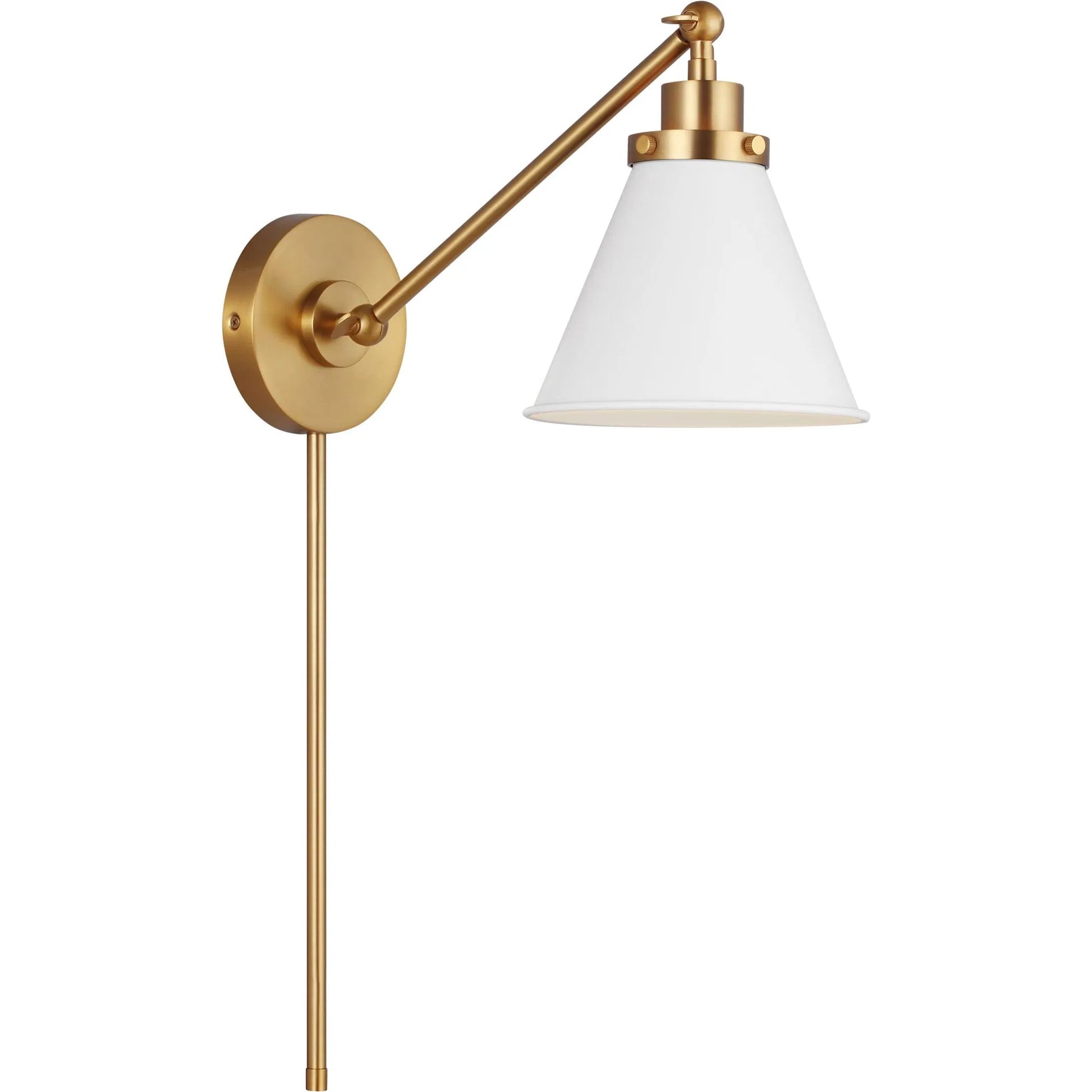 Wellfleet Single Arm Cone Task Sconce by Visual Comfort & Co.. Made from steel in a unique style.