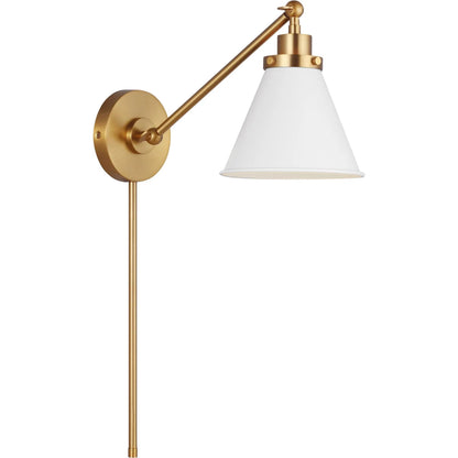 Wellfleet Single Arm Cone Task Sconce by Visual Comfort & Co.. Made from steel in a unique style.