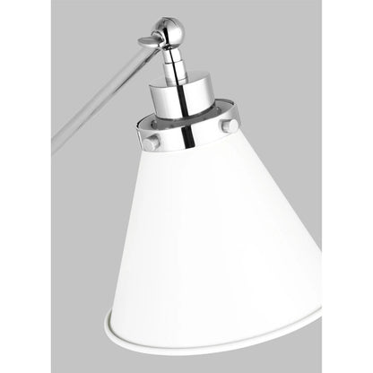 Wellfleet Single Arm Cone Task Sconce by Visual Comfort & Co.. Made from steel in a unique style.