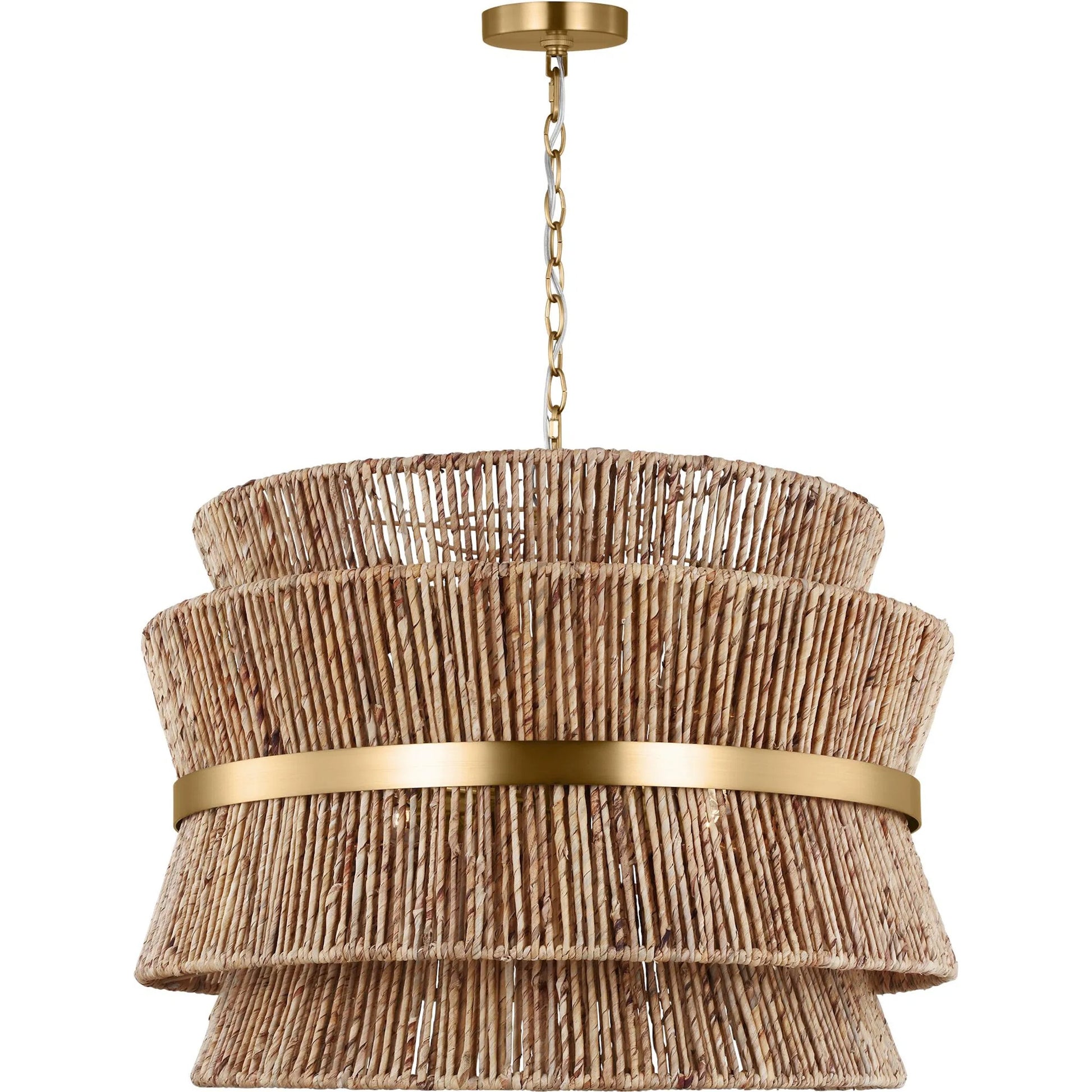 Thurlo Large Hanging Shade by Visual Comfort & Co. in satin brass. Made from unique in a unique style.