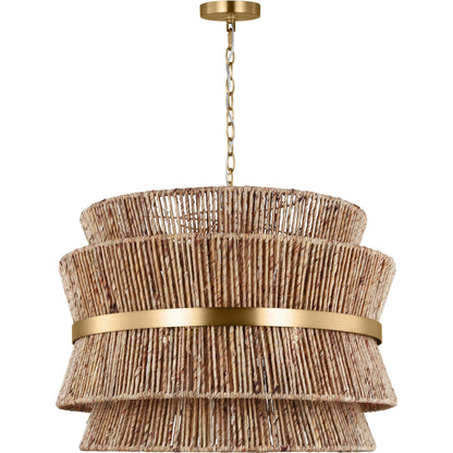 Thurlo Large Hanging Shade by Visual Comfort & Co. in satin brass. Made from unique in a unique style.