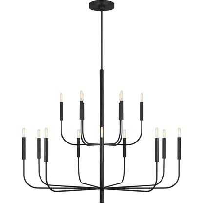 Brianna Large Two-Tier Chandelier by Visual Comfort & Co.. Made from steel in a modern style.