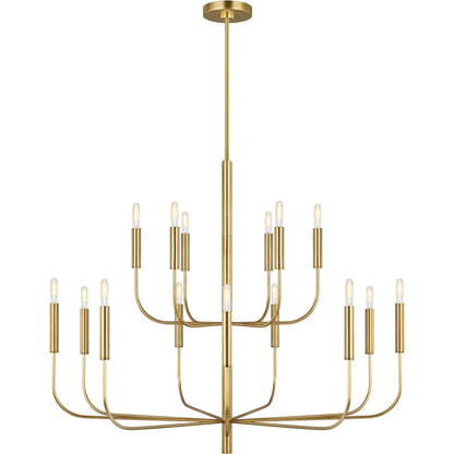 Brianna Large Two-Tier Chandelier by Visual Comfort & Co.. Made from steel in a modern style.