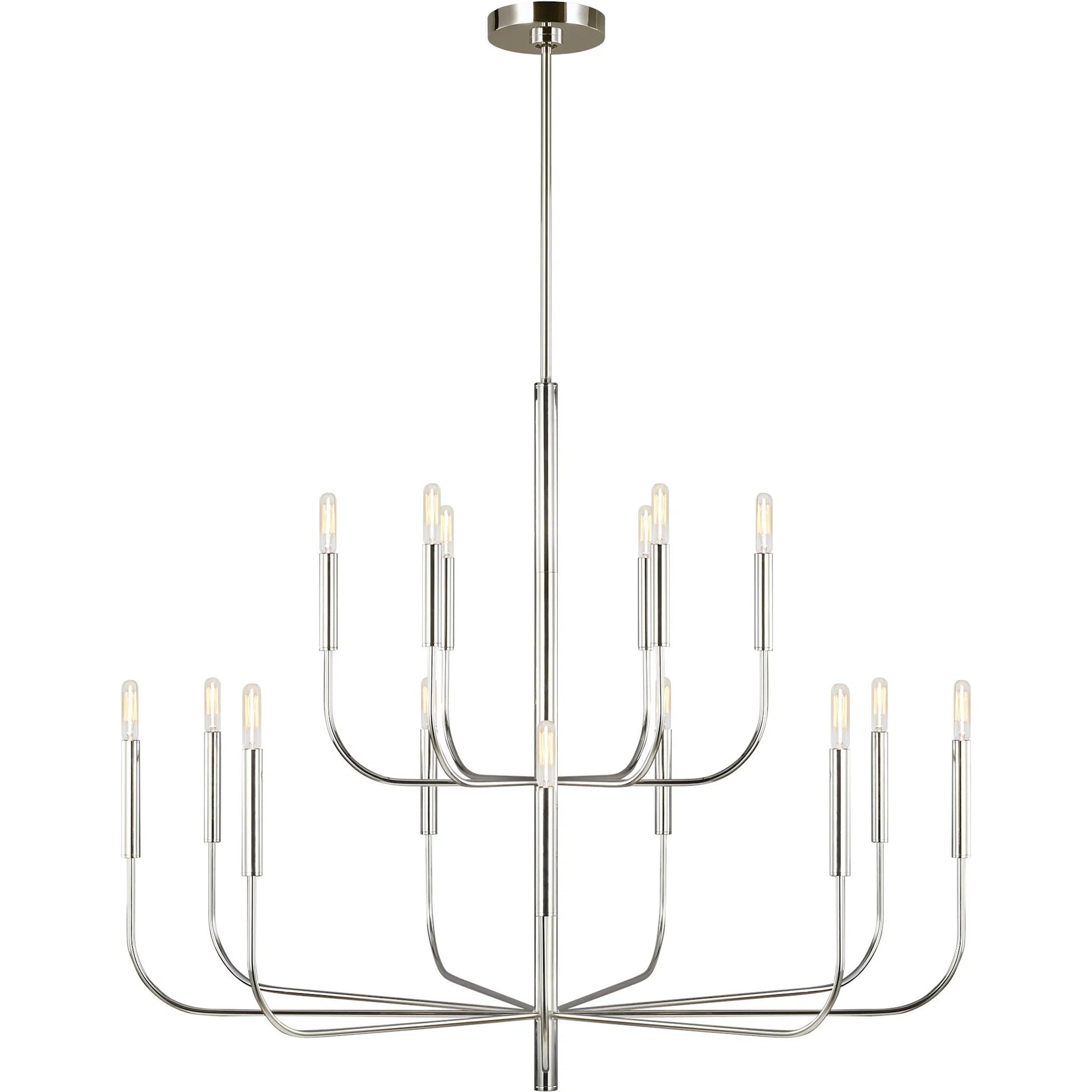 Brianna Large Two-Tier Chandelier by Visual Comfort & Co.. Made from steel in a modern style.