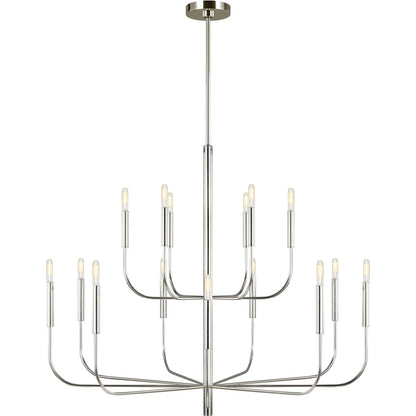 Brianna Large Two-Tier Chandelier by Visual Comfort & Co.. Made from steel in a modern style.