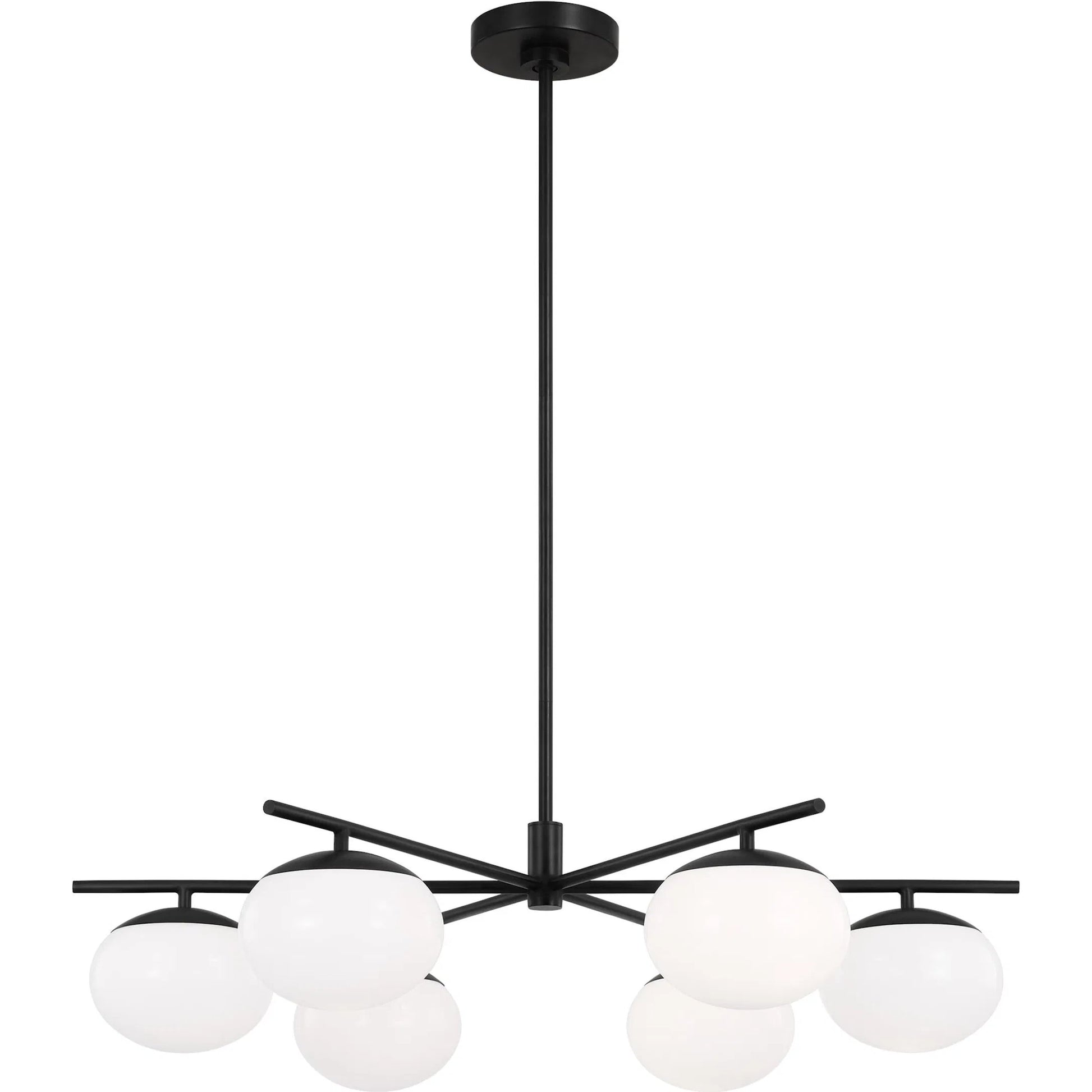 Lune Large Chandelier by Visual Comfort & Co.. Made from steel in a unique style.