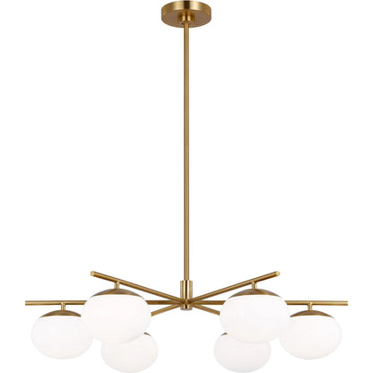 Lune Large Chandelier by Visual Comfort & Co.. Made from steel in a unique style.