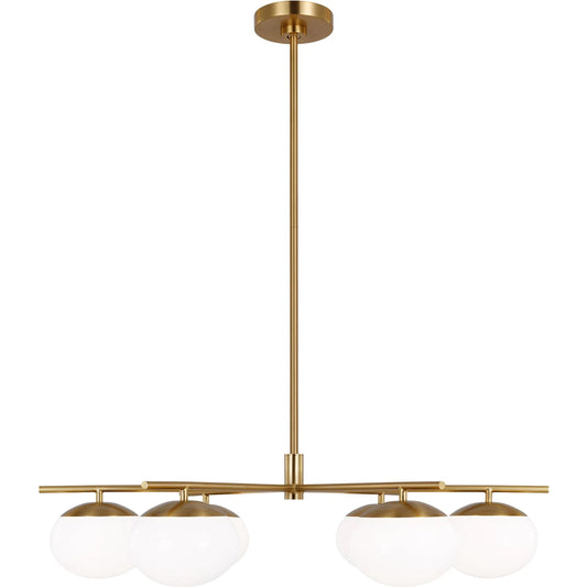 Lune Large Chandelier by Visual Comfort & Co.. Made from steel in a modern style.