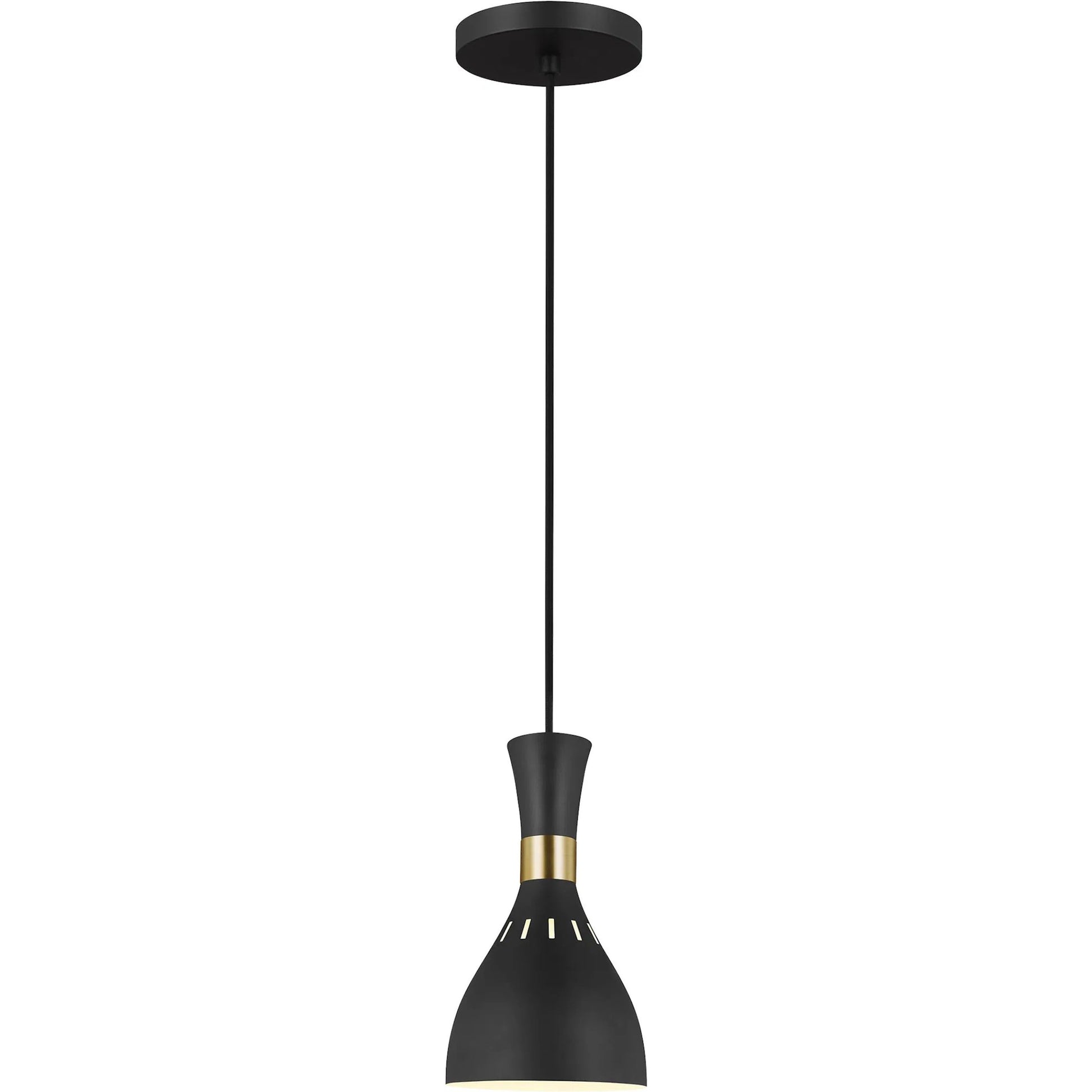 Joan Mini-Pendant by Generation Lighting in midnight black. Made from steel in a modern style.