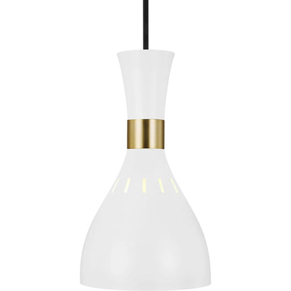 Joan Mini-Pendant by Generation Lighting in midnight black. Made from steel in a modern style.