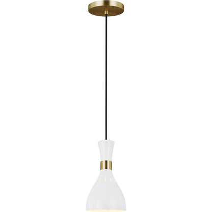 Joan Mini-Pendant by Generation Lighting in midnight black. Made from steel in a modern style.