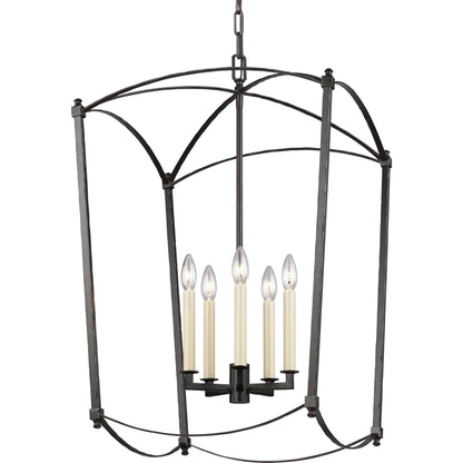 Thayer Lantern by Generation Lighting. Made from steel in a transitional style.