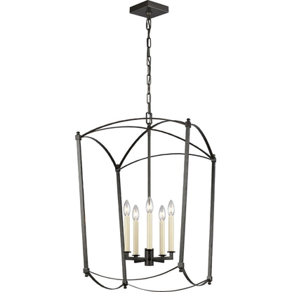Thayer Lantern by Generation Lighting. Made from steel in a transitional style.
