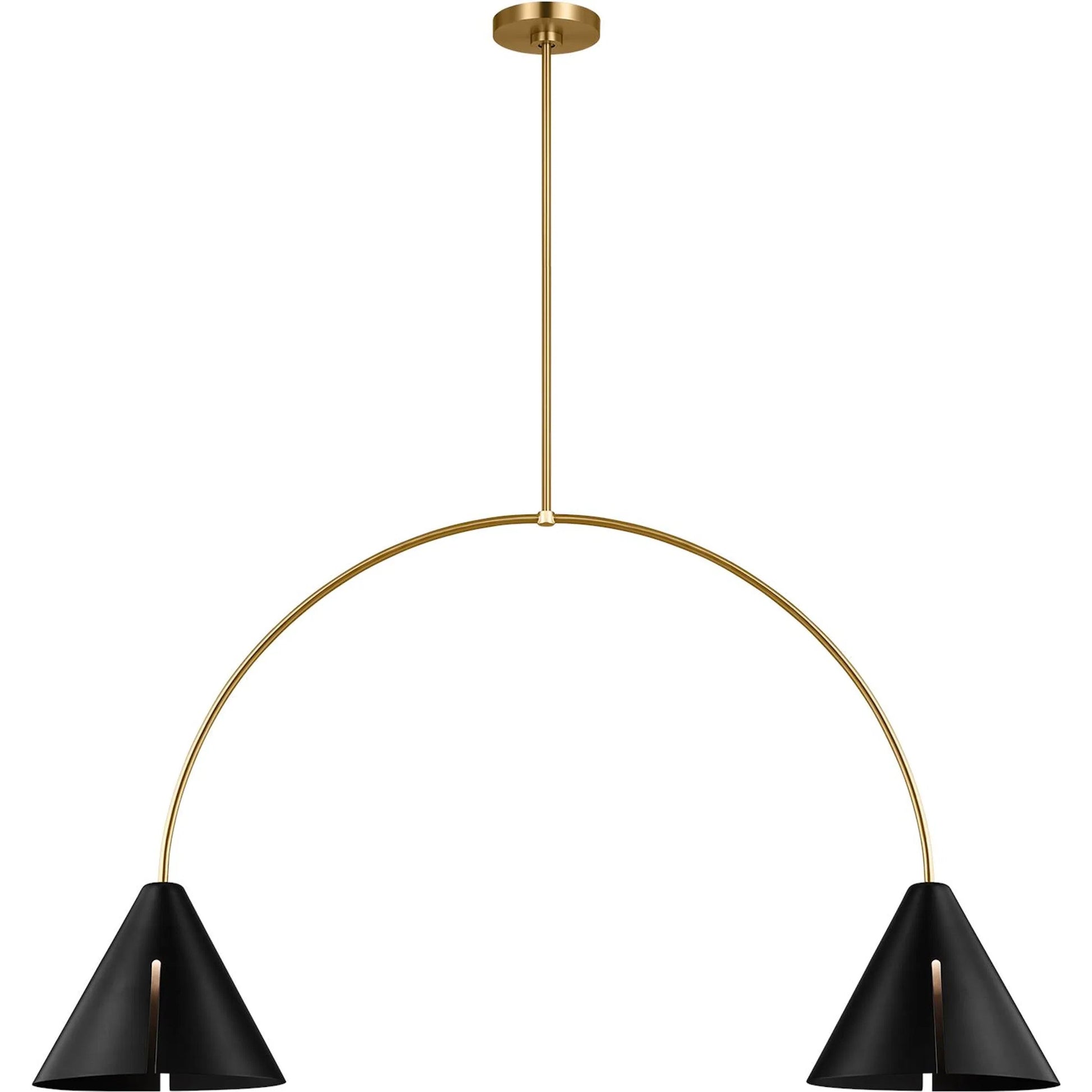 Cambre Large Linear Chandelier by Visual Comfort & Co.. Made from steel in a unique style.