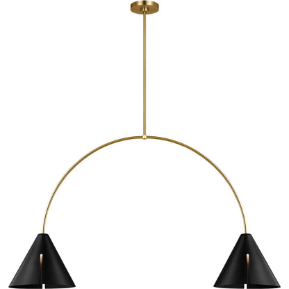 Cambre Large Linear Chandelier by Visual Comfort & Co.. Made from steel in a unique style.