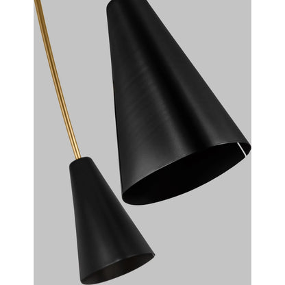 Cambre Large Linear Chandelier by Visual Comfort & Co.. Made from steel in a unique style.