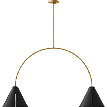 Cambre Large Linear Chandelier by Visual Comfort & Co.. Made from steel in a unique style.