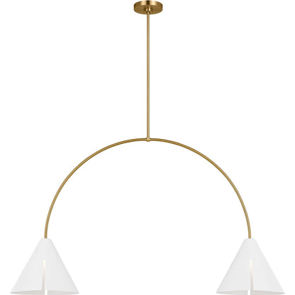Cambre Large Linear Chandelier by Visual Comfort & Co.. Made from steel in a unique style.