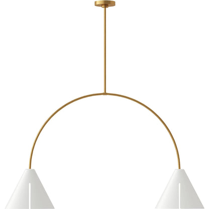 Cambre Large Linear Chandelier by Visual Comfort & Co.. Made from steel in a unique style.