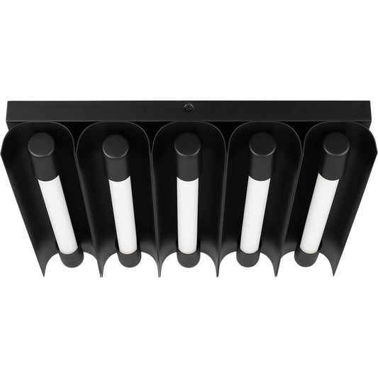 Carson Five Light Flush Mount by Visual Comfort & Co.. Made from steel in a unique style.