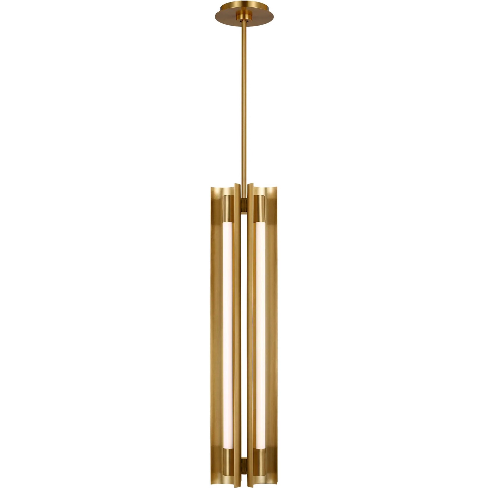 Carson Four Light Narrow Pendant by Visual Comfort & Co.. Made from steel in a unique style.