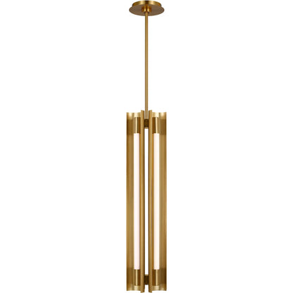 Carson Four Light Narrow Pendant by Visual Comfort & Co.. Made from steel in a unique style.