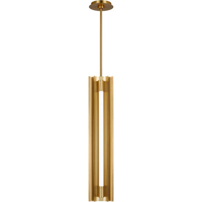 Carson Four Light Narrow Pendant by Visual Comfort & Co.. Made from steel in a unique style.