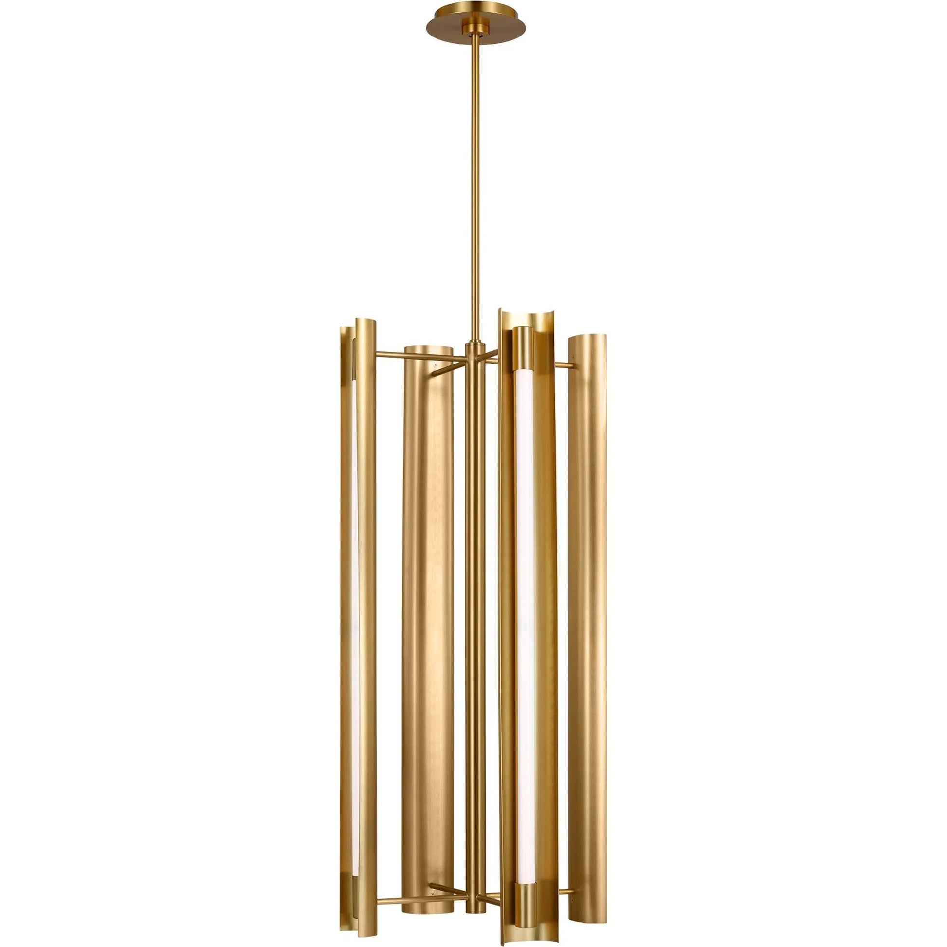 Carson Four Light Tall Pendant by Visual Comfort & Co.. Made from steel in a modern style.