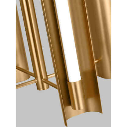 Carson Four Light Tall Pendant by Visual Comfort & Co.. Made from steel in a modern style.