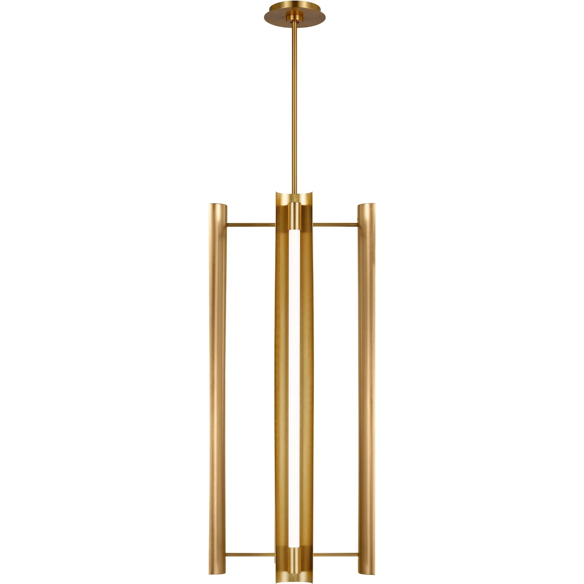 Carson Four Light Tall Pendant by Visual Comfort & Co.. Made from steel in a modern style.