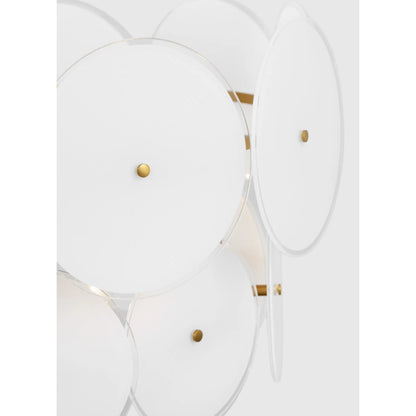 Emery Medium Chandelier by Visual Comfort & Co. in burnished brass. Made from steel in a unique style.