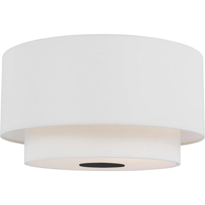 Sawyer Flush Mount by Visual Comfort & Co. in midnight black. Made from steel in a unique style.
