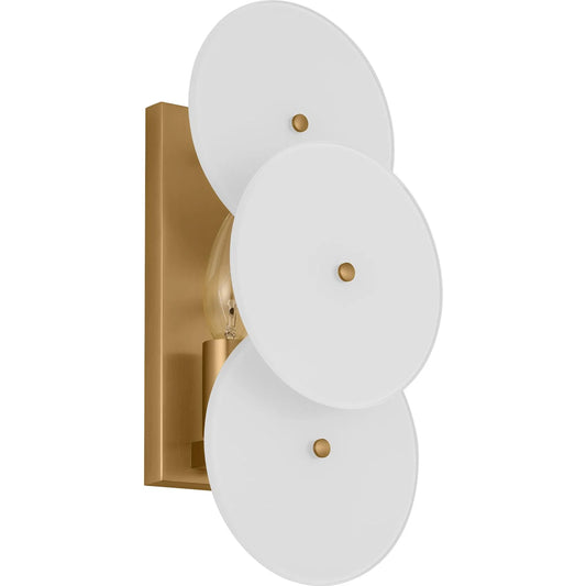 Emery Small Sconce by Visual Comfort & Co. in burnished brass. Made from steel in a unique style.