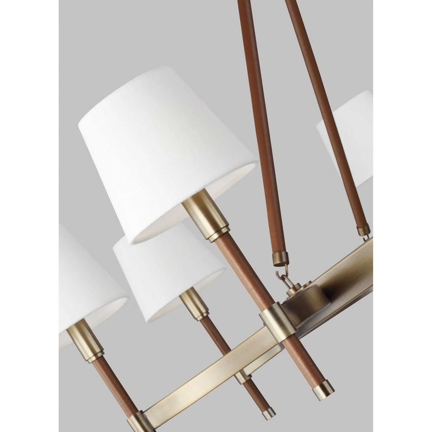 003 SI-2235192 | Unknown | Katie Large Chandelier by Visual Comfort & Co. in time worn brass. Made from steel in a unique style.