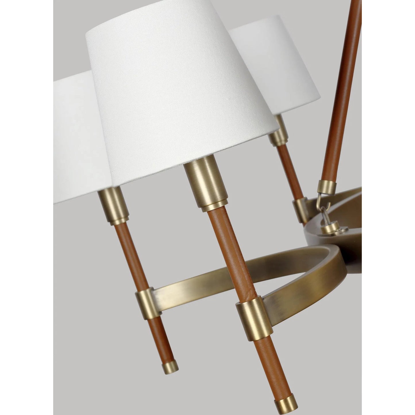 005 SI-2235192 | Unknown | Katie Large Chandelier by Visual Comfort & Co. in time worn brass. Made from steel in a unique style.