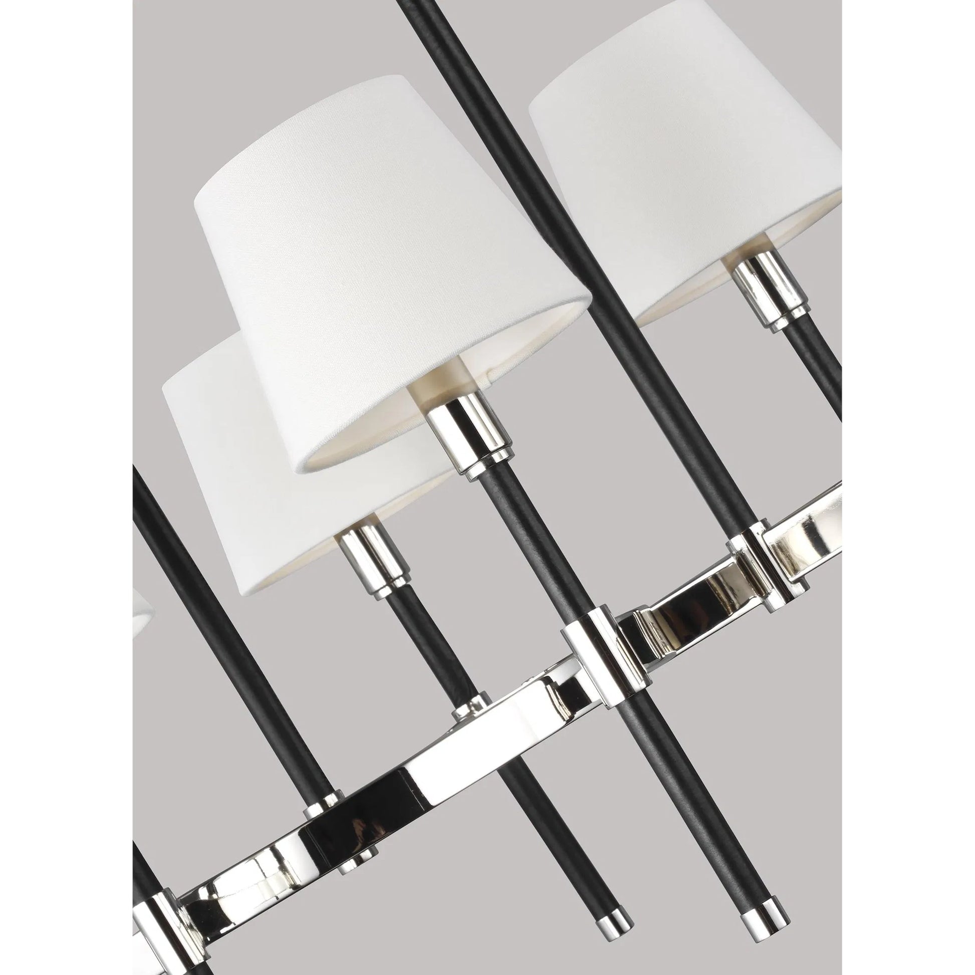 Katie Linear Chandelier by Visual Comfort & Co. in time worn brass. Made from steel in a unique style.
