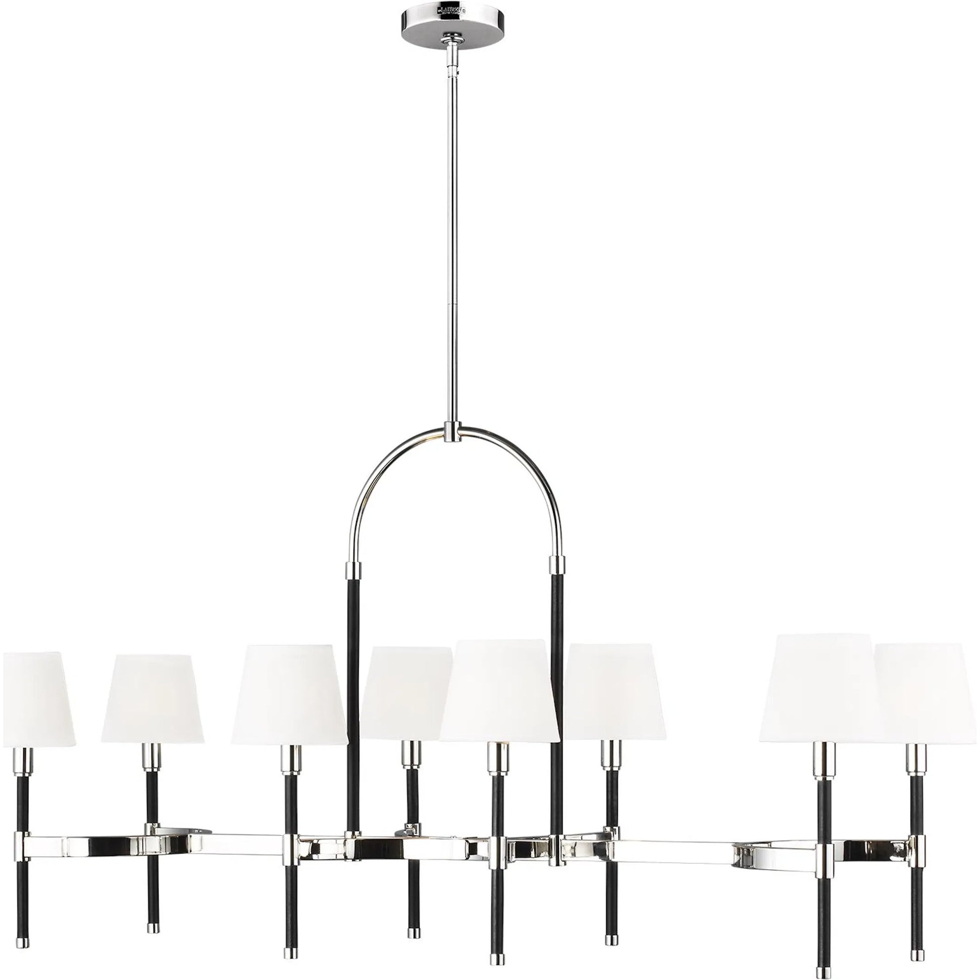 Katie Linear Chandelier by Visual Comfort & Co. in time worn brass. Made from steel in a unique style.