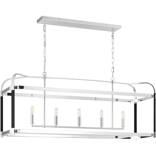 Hadley Linear Chandelier by Visual Comfort & Co.. Made from steel in a modern style.