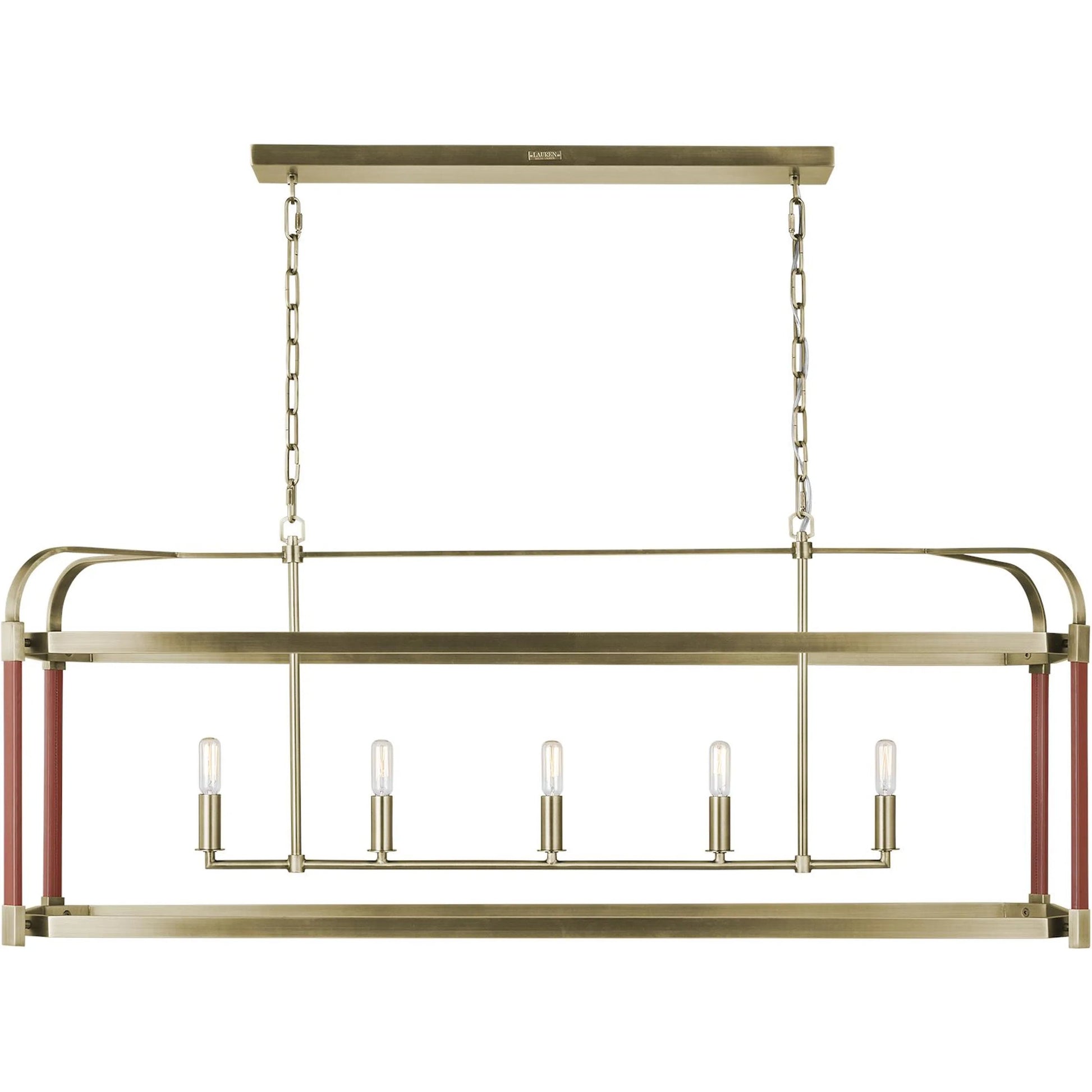 Hadley Linear Chandelier by Visual Comfort & Co.. Made from steel in a modern style.