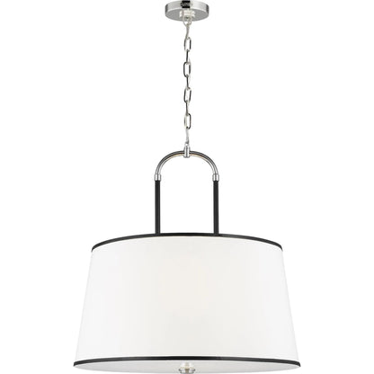 Katie Large Pendant by Visual Comfort & Co. in time worn brass. Made from steel in a unique style.