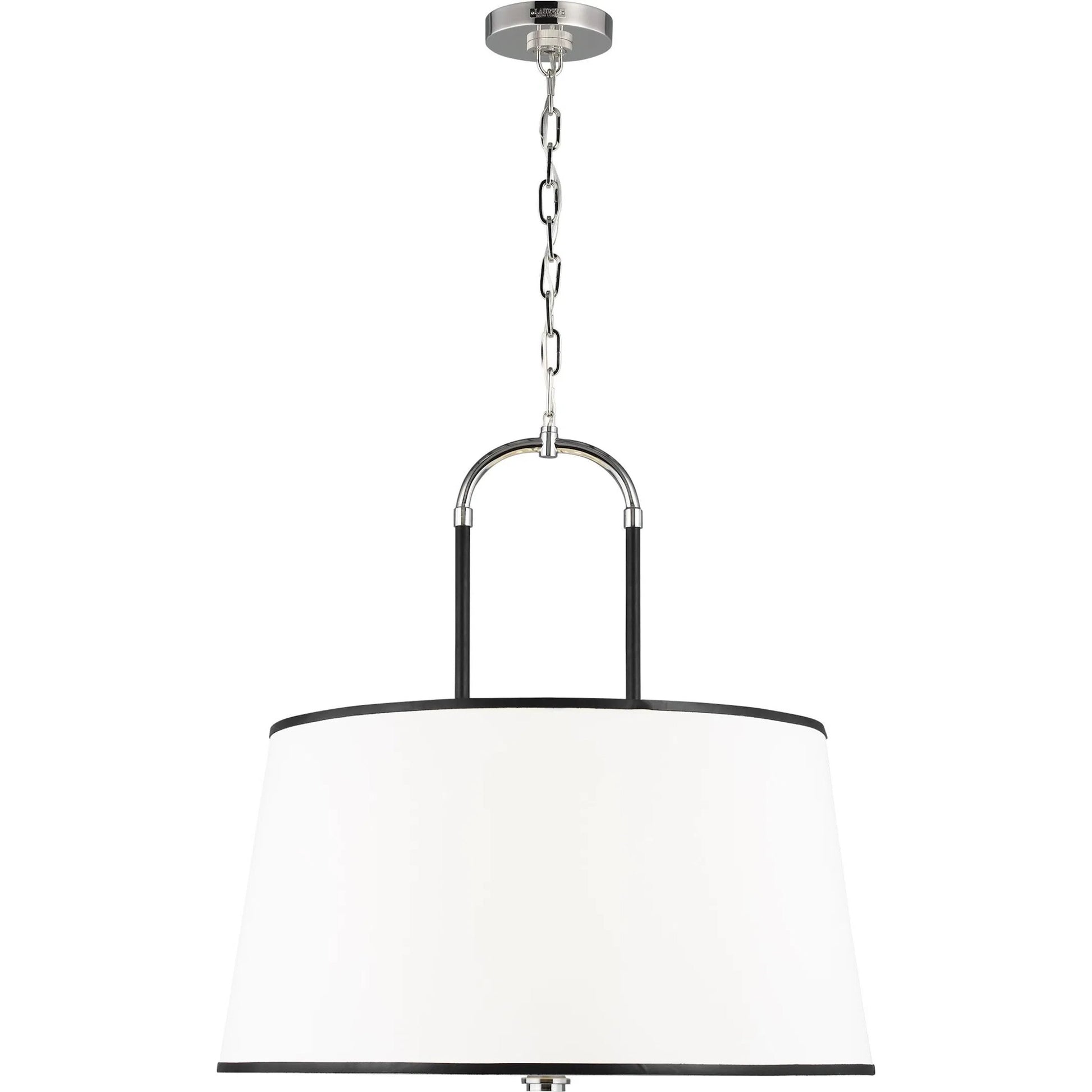 Katie Large Pendant by Visual Comfort & Co. in time worn brass. Made from steel in a unique style.