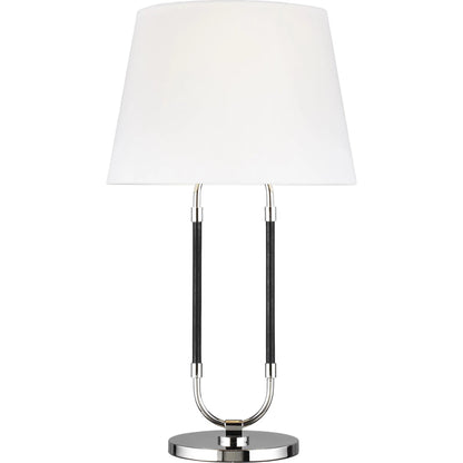 Katie Table Lamp by Visual Comfort & Co. in time worn brass. Made from steel in a unique style.