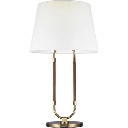Katie Table Lamp by Visual Comfort & Co. in time worn brass. Made from steel in a unique style.